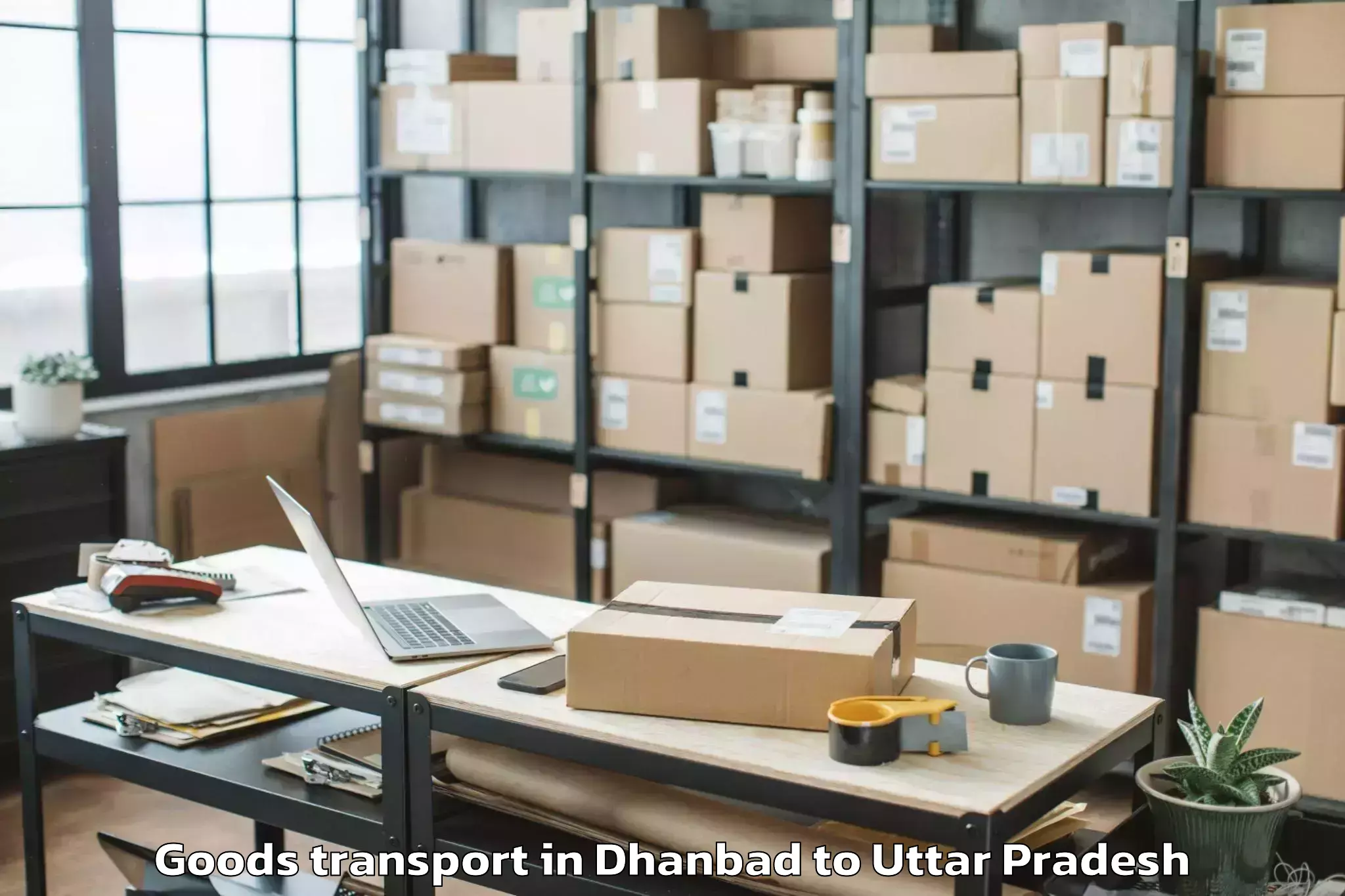 Book Your Dhanbad to Naraura Goods Transport Today